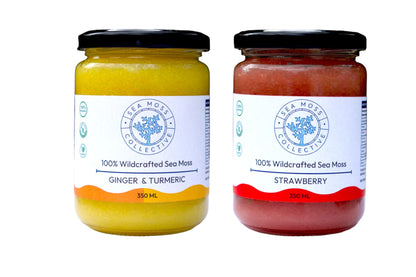 Sea Moss Collective Gel Bundle - Strawberry , Ginger and Turmeric